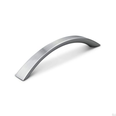 Tirador para mueble alargado Terni 128, plata cepillado