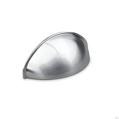 Tirador para mueble concha Tolfa 64 Plata Cepillada