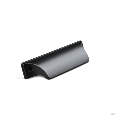 Tirador para mueble Trani 64 Shell, metal, negro mate
