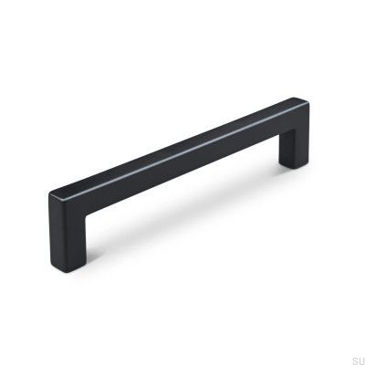 Tirador para mueble alargado Tripoli 128, metal, negro mate