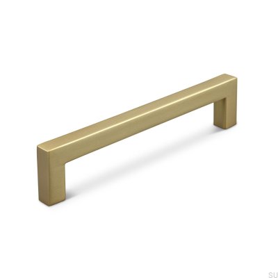 Tirador para mueble oblongo Tripoli 128 Oro Cepillado