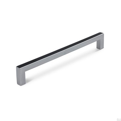 Tirador para mueble rectangular Tripoli 192 plateado