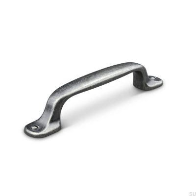 Tirador para mueble oblongo Vallo 96 Estaño antiguo