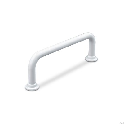 Tirador para mueble alargado Venosa 128, metal, blanco mate