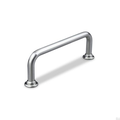 Tirador para mueble alargado Venosa 96, plata cepillada