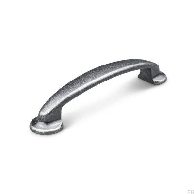 Tirador para mueble oblongo de estaño antiguo Vittoria 96