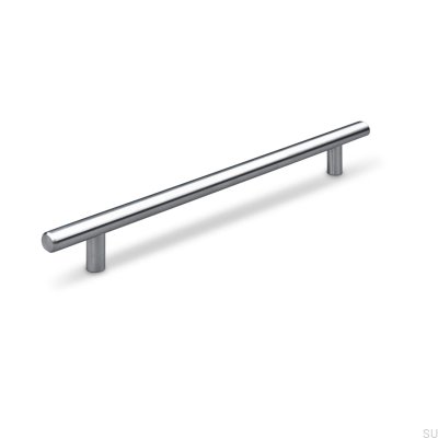 Tirador para mueble alargado Aveiro 192, acero cepillado