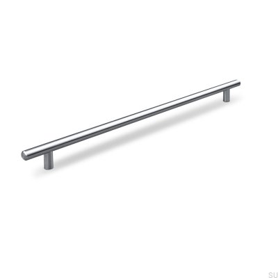 Tirador para mueble alargado Aveiro 320, acero cepillado