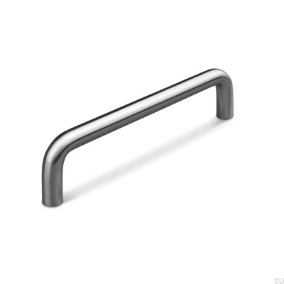 Tirador para mueble longitudinal Barga 128, plata cepillado