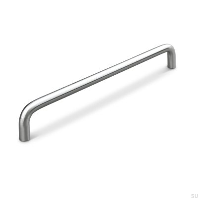 Tirador para mueble oblongo Barga 224 plata cepillada