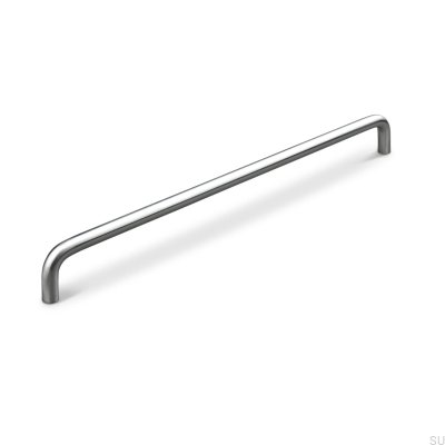 Tirador para mueble rectangular Barga 320 plata cepillada