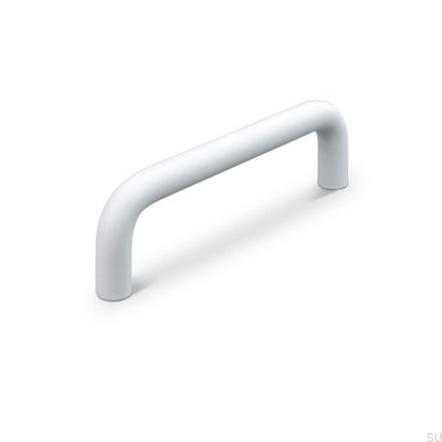 Tirador para mueble alargado Barga 96, metal, blanco mate