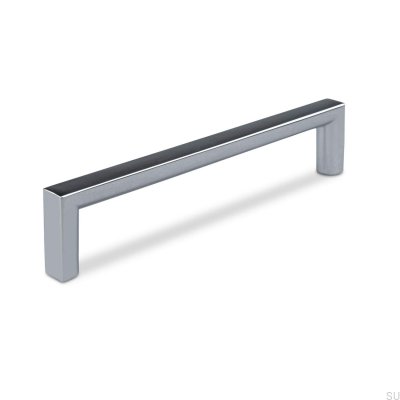 Tirador para mueble rectangular Calabro 128, cromo pulido