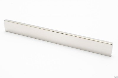 Tirador para mueble Clean Cut 128 Acero pulido plateado