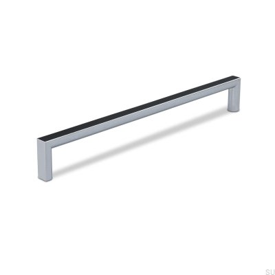 Tirador para mueble rectangular Calabro 192, cromo pulido