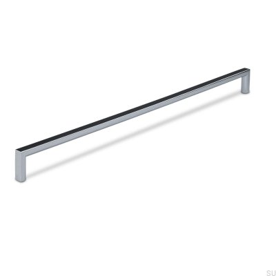 Tirador para mueble rectangular Calabro 320, cromo pulido