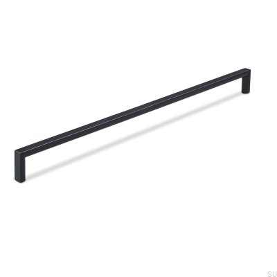 Tirador para mueble alargado Calabro 320, metal, negro mate