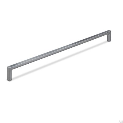 Tirador para mueble rectangular Calabro 320 Plata Cepillada