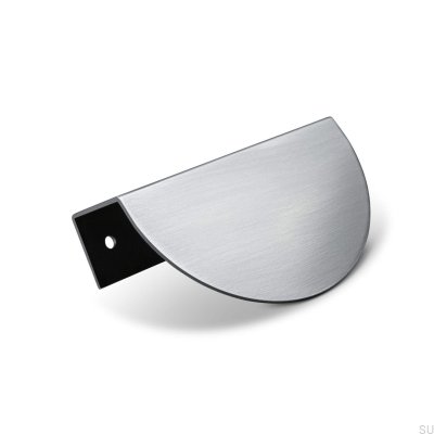 Tirador para mueble Catania 100 plata borde cepillado