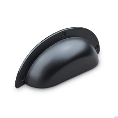 Tirador para mueble Conti 64 Shell, metal, negro mate