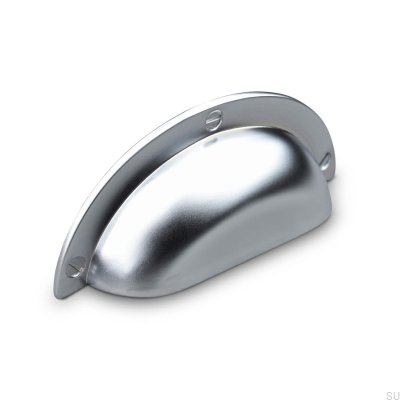Tirador para mueble concha plateada Conti 64