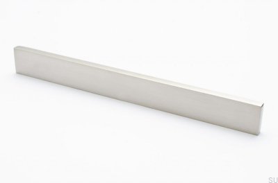 Tirador para mueble Clean Cut 128 Plata, Acero, Cepillado