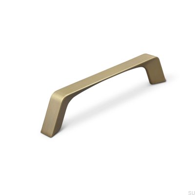 Tirador para mueble alargado Cori 128, oro cepillado