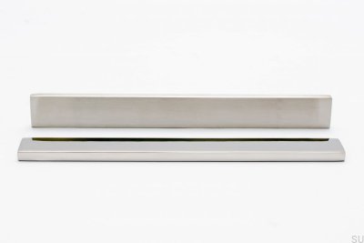 Tirador para mueble Clean Cut 128 Plata, Acero, Cepillado