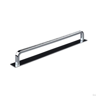 Tirador para mueble alargado con arandela Gardone 224 Cromo brillo