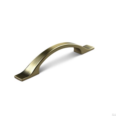 Tirador para mueble alargado Grosetto 96, oro cepillado