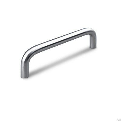 Tirador para mueble longitudinal Latina 128, acero cepillado