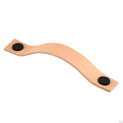Tirador para mueble alargado Levanto 128, marrón claro con negro