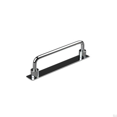 Tirador para mueble rectangular Limone 128, cromo pulido