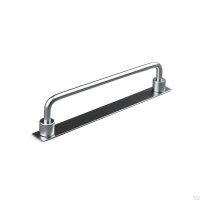 Tirador para mueble rectangular Limone 160 plateado