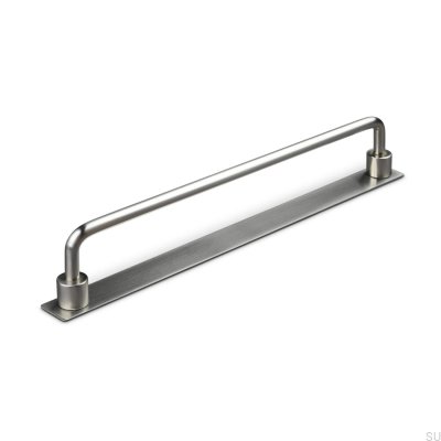 Tirador para mueble rectangular Limone 224 plata cepillada
