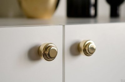 Pomo para mueble Colgador de pared Hip 30 Latón Pulido Sin lacar