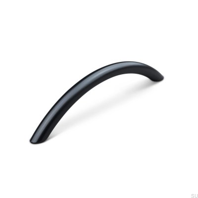 Tirador para mueble alargado Marseille 128, metal, negro mate