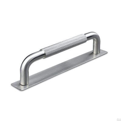 Tirador para mueble alargado Perugia 128 Plata Cepillada