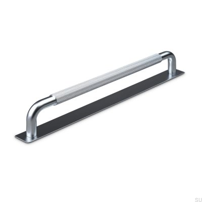 Tirador para mueble rectangular Perugia Stripe 224 Plata