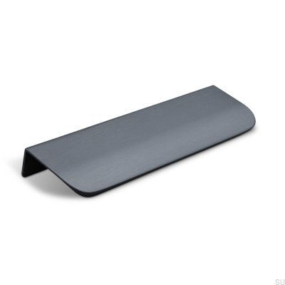 Tirador para mueble con borde Poppi 136, metal, negro mate