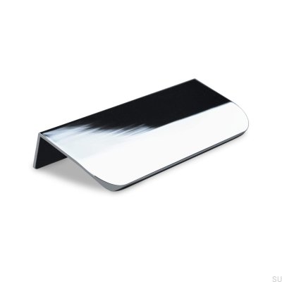Tirador para mueble con borde Poppi 96, cromo pulido