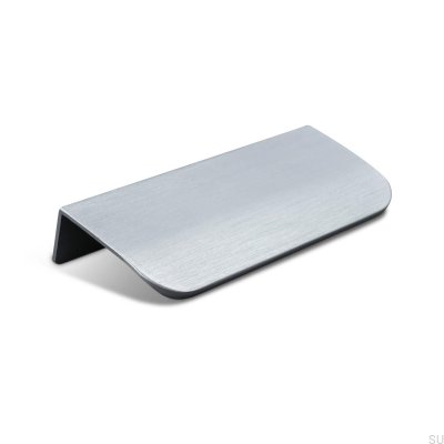 Tirador para mueble Poppi 96 edge, plata cepillada