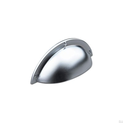 Tirador para mueble concha plateada Prato 64