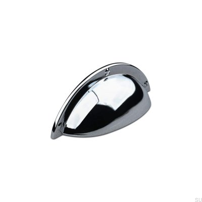 Tirador para mueble concha Prato 64, cromo pulido