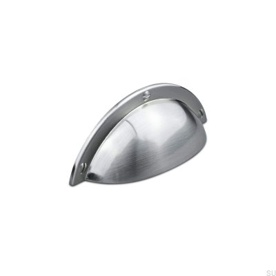 Tirador para mueble Prato 64 plata cepillada