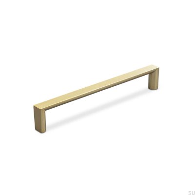 Tirador para mueble alargado Sala 160, oro cepillado