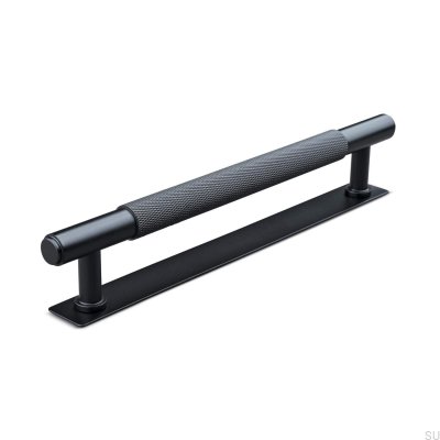 Tirador alargado para mueble Salo 160, metal, negro mate