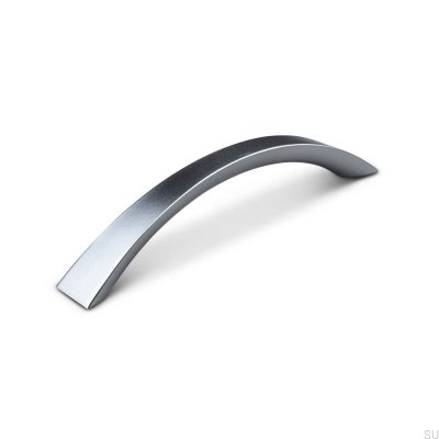 Tirador para mueble rectangular Terni 128 plateado