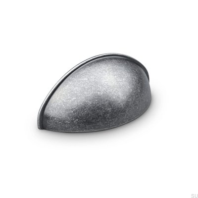 Tirador para mueble antiguo de concha de hojalata Tolfa 64
