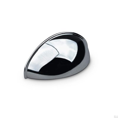 Tirador para mueble con carcasa Tolfa 64, cromo pulido